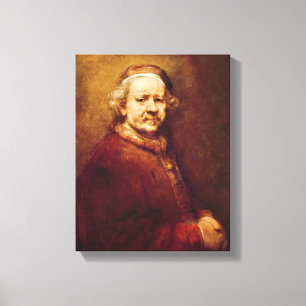 Zelfportret in op 63-jarige leeftijd 1669 canvas afdruk