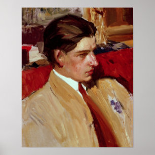 Zelfportret in profiel poster