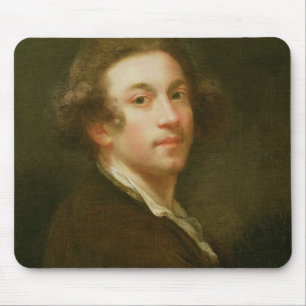 Zelfportret, kijkend naar de rechterschouder (olie muismat