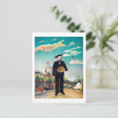 Zelfportret, landschap, Rousseau Briefkaart (Staand voorkant)