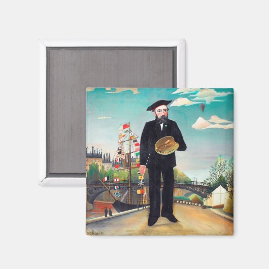 Zelfportret, landschap, Rousseau Magneet (Voorkant / Achterkant)
