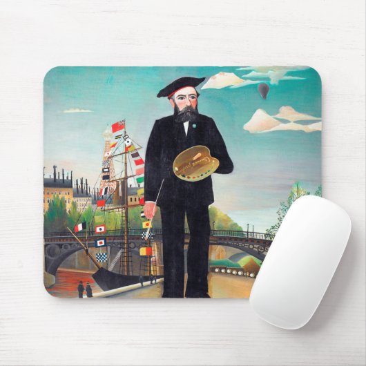 Zelfportret, landschap, Rousseau Muismat (Met muis)