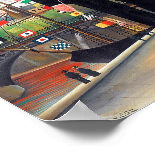 Zelfportret, landschap, Rousseau Poster (Hoek)