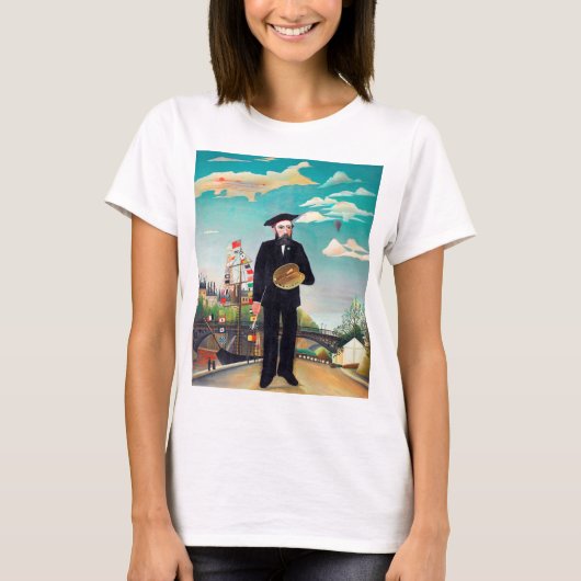 Zelfportret, landschap, Rousseau T-shirt (Voorkant)