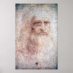 Zelfportret, Leonardo da Vinci Poster