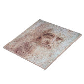 Zelfportret, Leonardo da Vinci Tegeltje (Zijkant)
