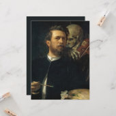 Zelfportret met de Dood als vedelaar Kaart (Voorkant / Achterkant in situ)