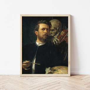 Zelfportret met de dood   Arnold Böcklin Poster