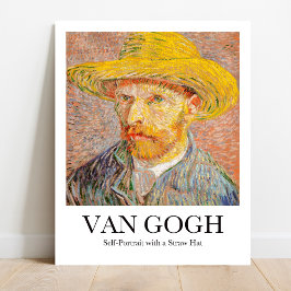 Zelfportret met een rietje Pet van Vincent van Gog Poster