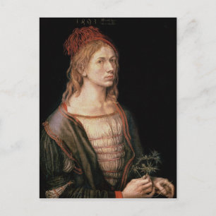 Zelfportret met een Thistle, 1493 Briefkaart