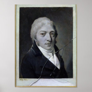 Zelfportret met gebroken glas poster