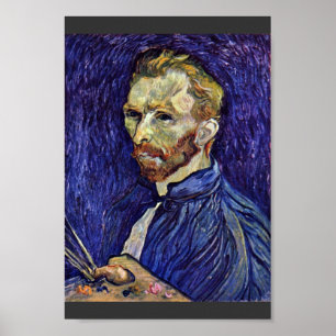 Zelfportret met palet van Vincent van Gogh Poster