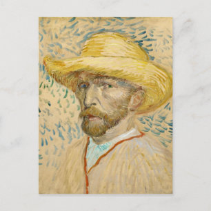Zelfportret met stro Pet Van Gogh Fine Art Briefkaart