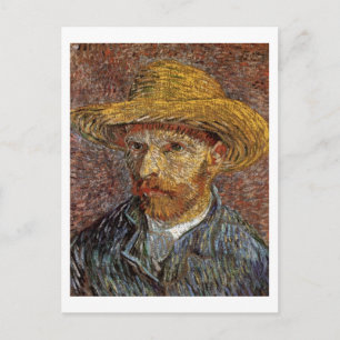Zelfportret met stro Pet Van Gogh Fine Art Briefkaart