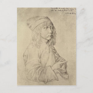 Zelfportret op dertien-jarige leeftijd briefkaart