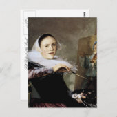 Zelfportret op het Easel Briefkaart (Voorkant / Achterkant)