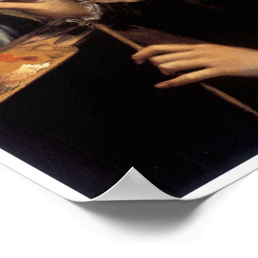 Zelfportret op het Easel Poster (Hoek)