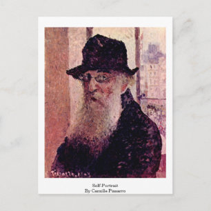 Zelfportret van Camille Pissarro Briefkaart