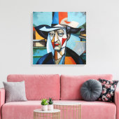 Zelfportret van de Franse kunstenaar Raphael Canos Canvas Afdruk (Insitu (Woonkamer))