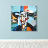 Zelfportret van de Franse kunstenaar Raphael Canos Canvas Afdruk (Insitu (Houten vloer))