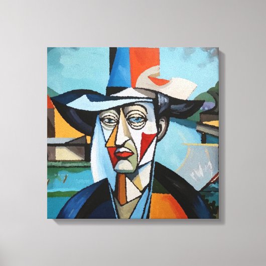 Zelfportret van de Franse kunstenaar Raphael Canos Canvas Afdruk (Voorkant)