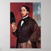 Zelfportret van Edgar Degas, Poster (Voorkant)