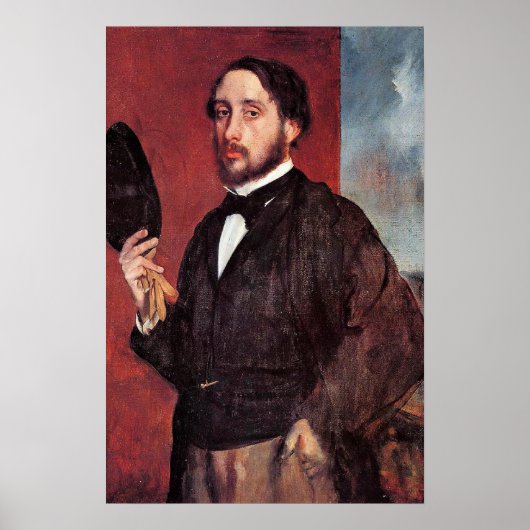 Zelfportret van Edgar Degas, Poster (Voorkant)