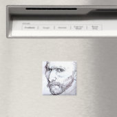 Zelfportret Van Gogh Fine Art Drawing Magneet (Insitu (Vaatwasser))