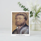 Zelfportret van Hans Holbein de jongere Briefkaart (Staand voorkant)