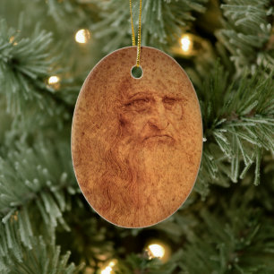 Zelfportret van Leonardo da Vinci, Renaissancekuns Keramisch Ornament