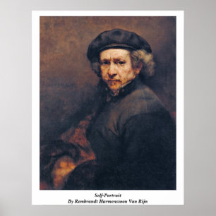 Zelfportret van Rembrandt Harmenszoon van Rijn Poster