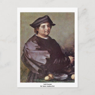 zelfportret van Sarto Andrea del Briefkaart