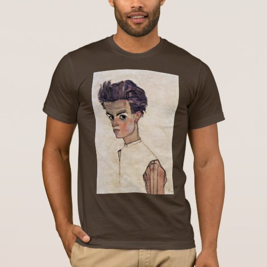 zelfportret van Schiele Egon T-shirt (Voorkant)