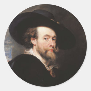 Zelfportret van Sir Peter Paul Rubens Ronde Sticker
