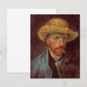 Zelfportret van Van Gogh met strohoed en pijp (Voorkant / Achterkant)