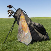Zelfportret van Vincent Van Gogh impressionistisch Golfhanddoek (Groen)