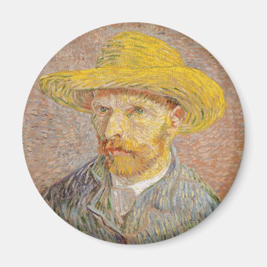 Zelfportret van Vincent Van Gogh impressionistisch Magneet (Voorkant)
