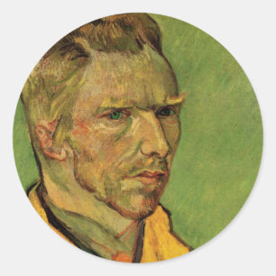 Zelfportret van Vincent van Gogh, Klassieke Kunst Ronde Sticker