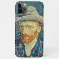 Zelfportret van Vincent Van Gogh met grijze viltho