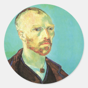 Zelfportret van Vincent van Gogh (Opgedragen aan P Ronde Sticker