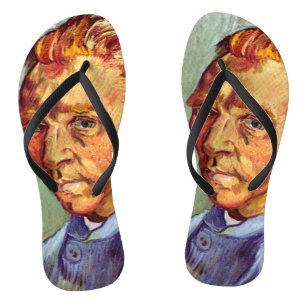 Zelfportret van Vincent Van Gogh zonder baard Kuns Teenslippers