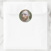 Zelfportret Vincent van Gogh, Vintage Fine Art Ronde Sticker (Tas)