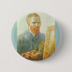 Zelfportret voor Easel, Vincent van Gogh Ronde Button 5,7 Cm