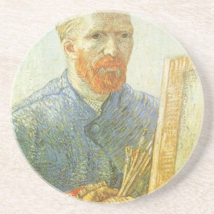 Zelfportret voor Easel, Vincent van Gogh Zandsteen Onderzetter