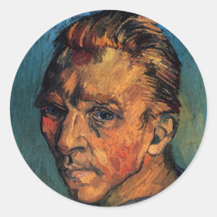 Zelfportret zonder baard van Vincent van Gogh Ronde Sticker