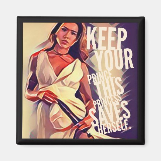 Zelfreddende prinses magneet (Voorkant)