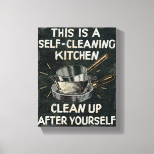 Zelfreinigende keuken canvas afdruk