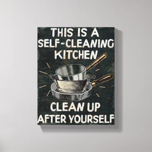 Zelfreinigende keuken canvas afdruk (Voorkant)