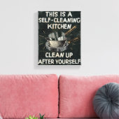 Zelfreinigende keuken canvas afdruk (Insitu (Woonkamer))
