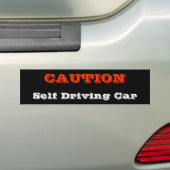 Zelfrijdende Bumpersticker (Op auto)